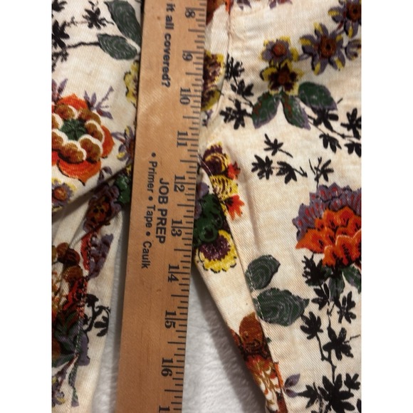 ANTHROPOLOGIE PILCRO Women's Ivory & Floral‎ Print Mid-Rise Skinny Jeans 28 - Picture 8 of 13